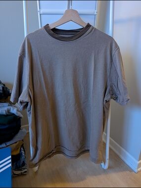 Windriver Crew Neck T-Shirt - Tan And Brown